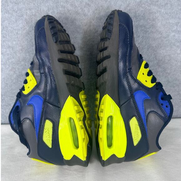 Nike Air Max 90 Boys 5Y Navy Blue Green Running Shoes - Picture 6 of 6